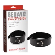 קולר MIDNIGHT COLLAR – קולר BDSM דמוי עור איכותי