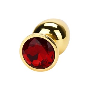 פלאג אנאלי מתכתי GOLD בינוני M – עם אבן דקורטיבית