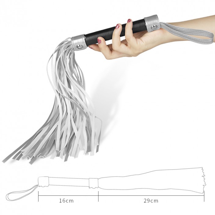 SILVER FLOGGER – שוט דמוי עור מבית WHIPLASH